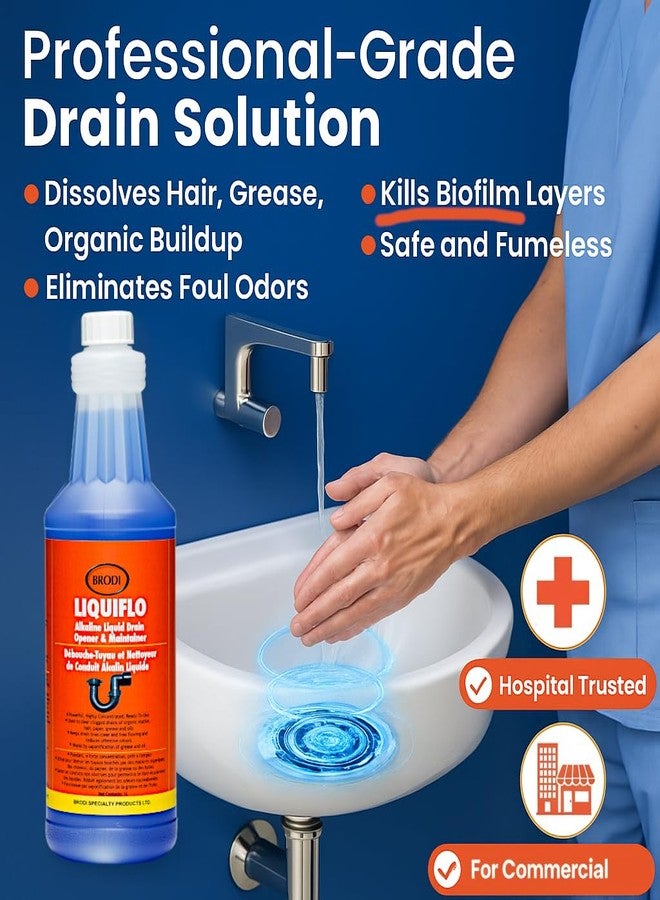 مزيل انسدادات مصارف الشعر من ليكويفلو، يزيل الروائح الكريهة والطبقة الحيوية، خالٍ من الروائح والأبخرة، مزيل انسدادات الشعر والشحوم والرواسب العضوية، آمن لجميع أنواع الأنابيب - Image 2